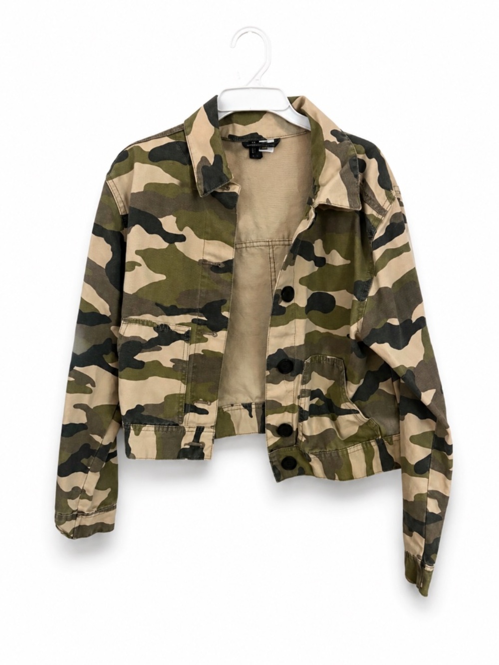 H&M Camo Cropped Utility Jacket